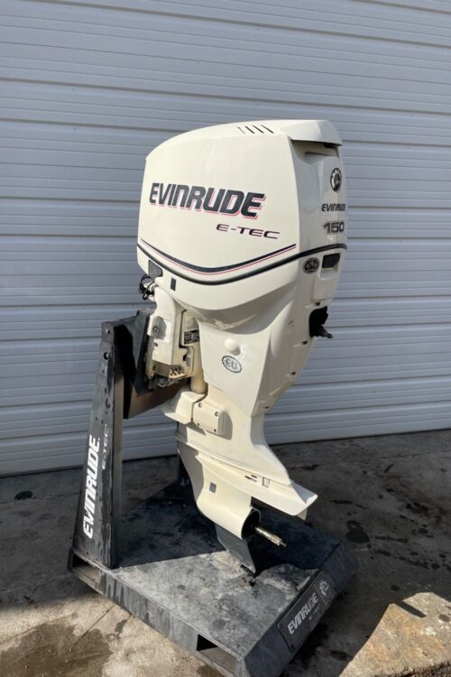 2013 Evinrude Etec 150HP 2 Stroke 25″ Shaft Outboard Engine – Counter Rotation