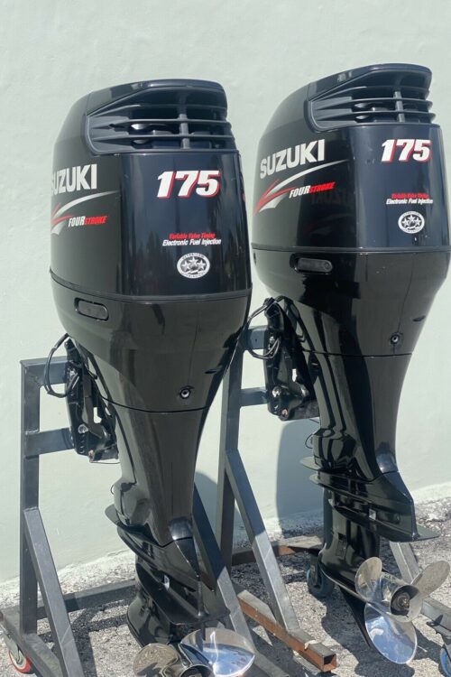 Pair 2014 Suzuki 175hp 4-Stroke 25” Outboard Motor